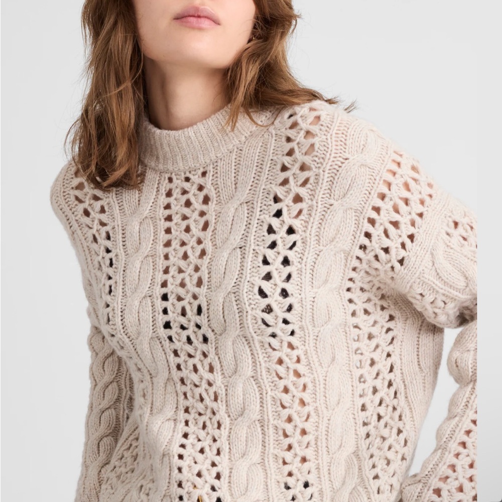 Madewell Open Cable Knit Sweater